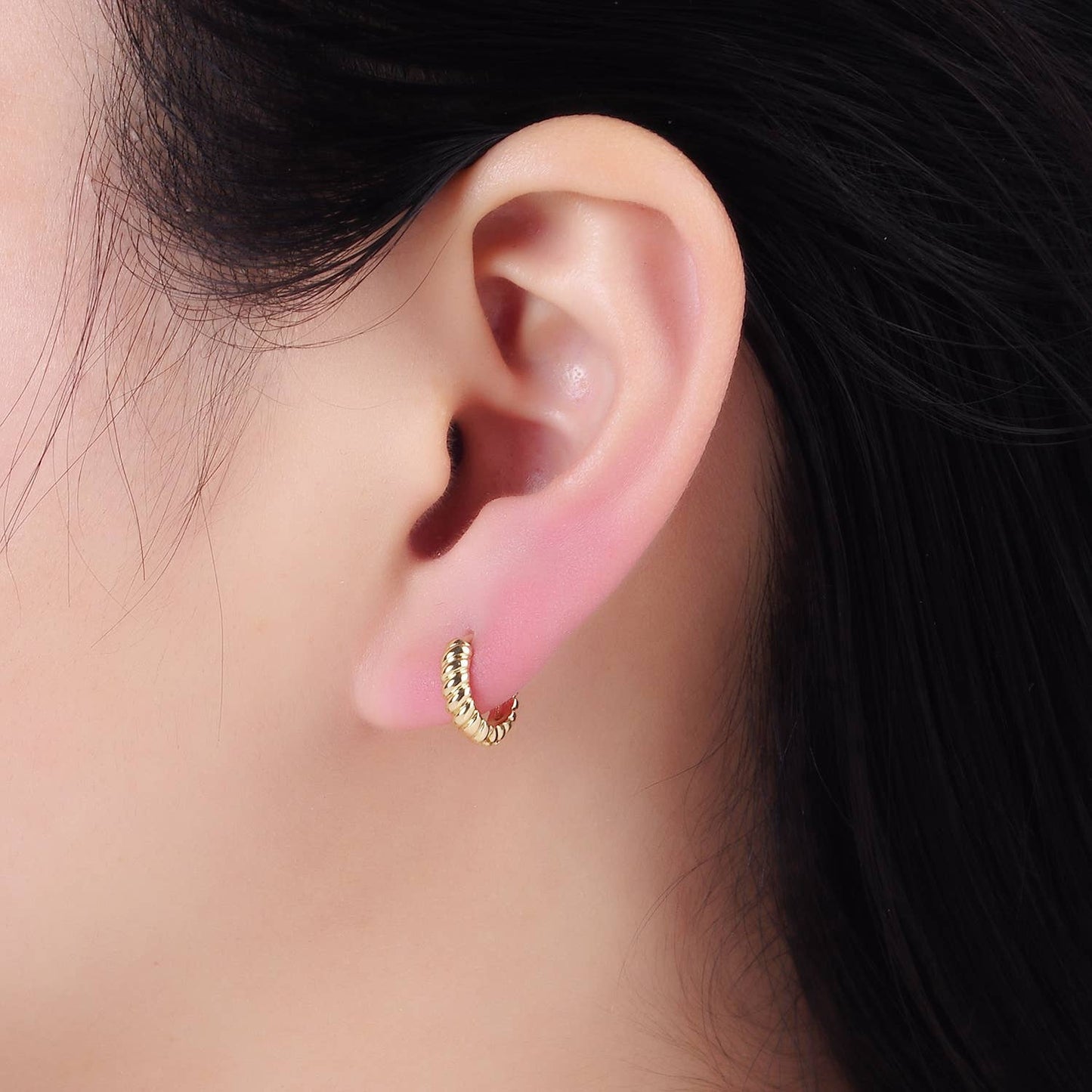 Croissant Huggie Earrings 14K Gold Filled