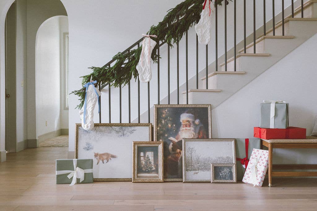 Fox In Winter Framed Antique Art