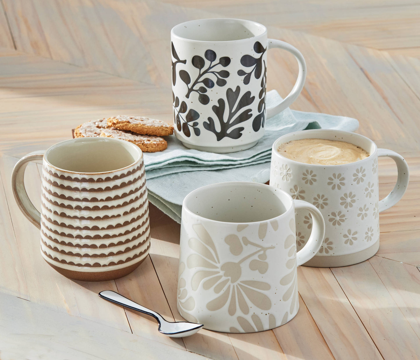 Miley Mug White Multi Stoneware Everyday