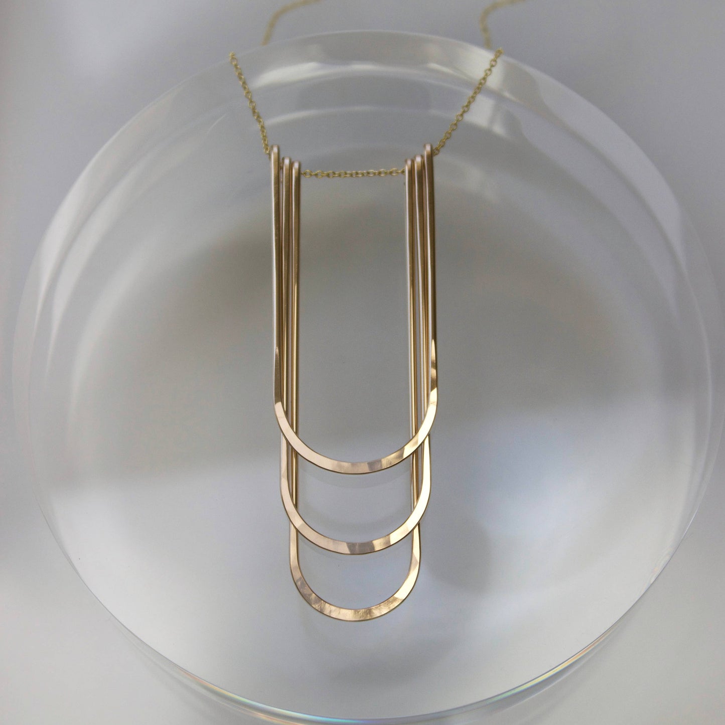 L.Greenwalt Jewelry Waterfall Necklace, Silver