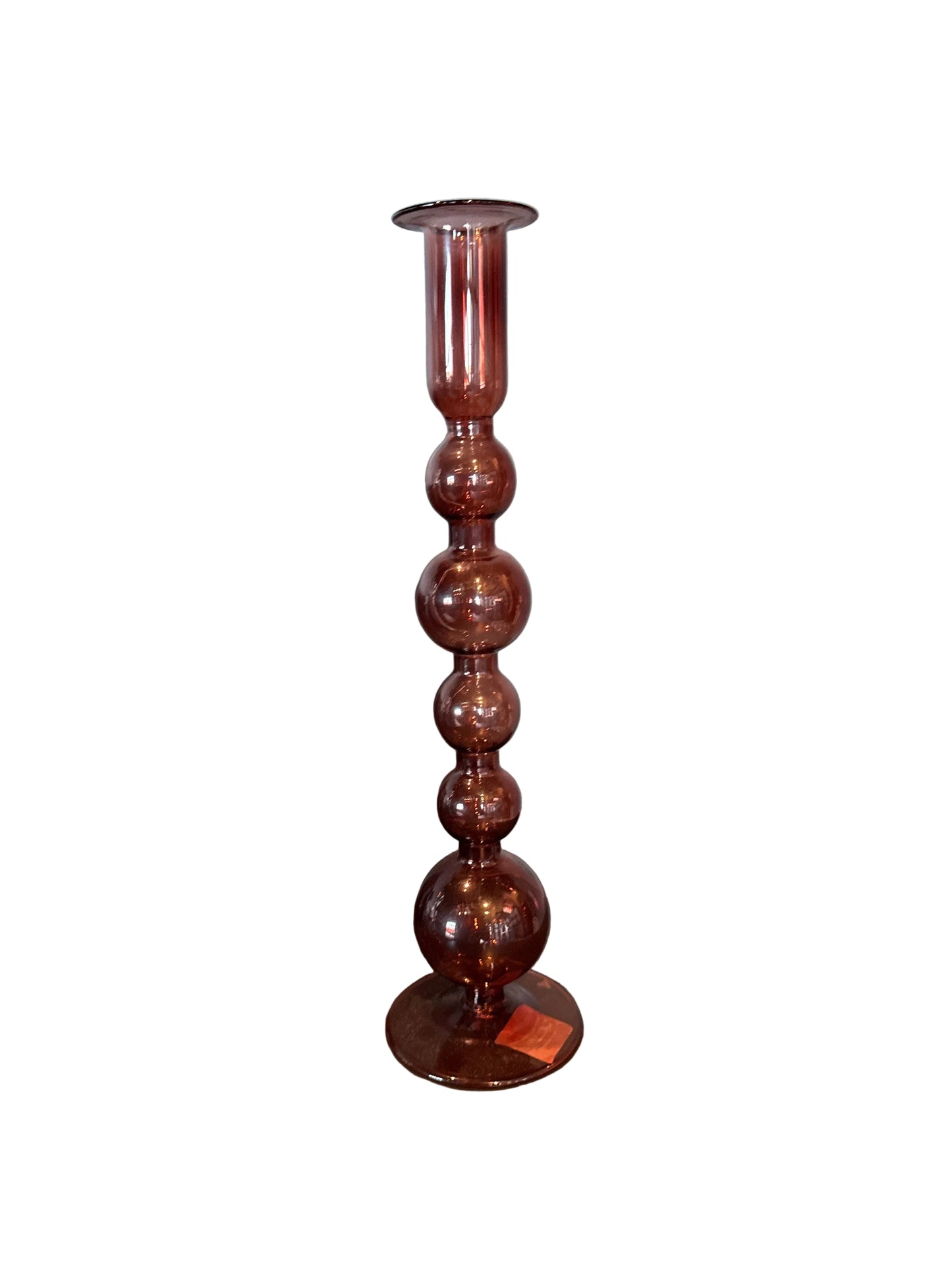 Malaga Bubble Pink/ Mauve Candlestick