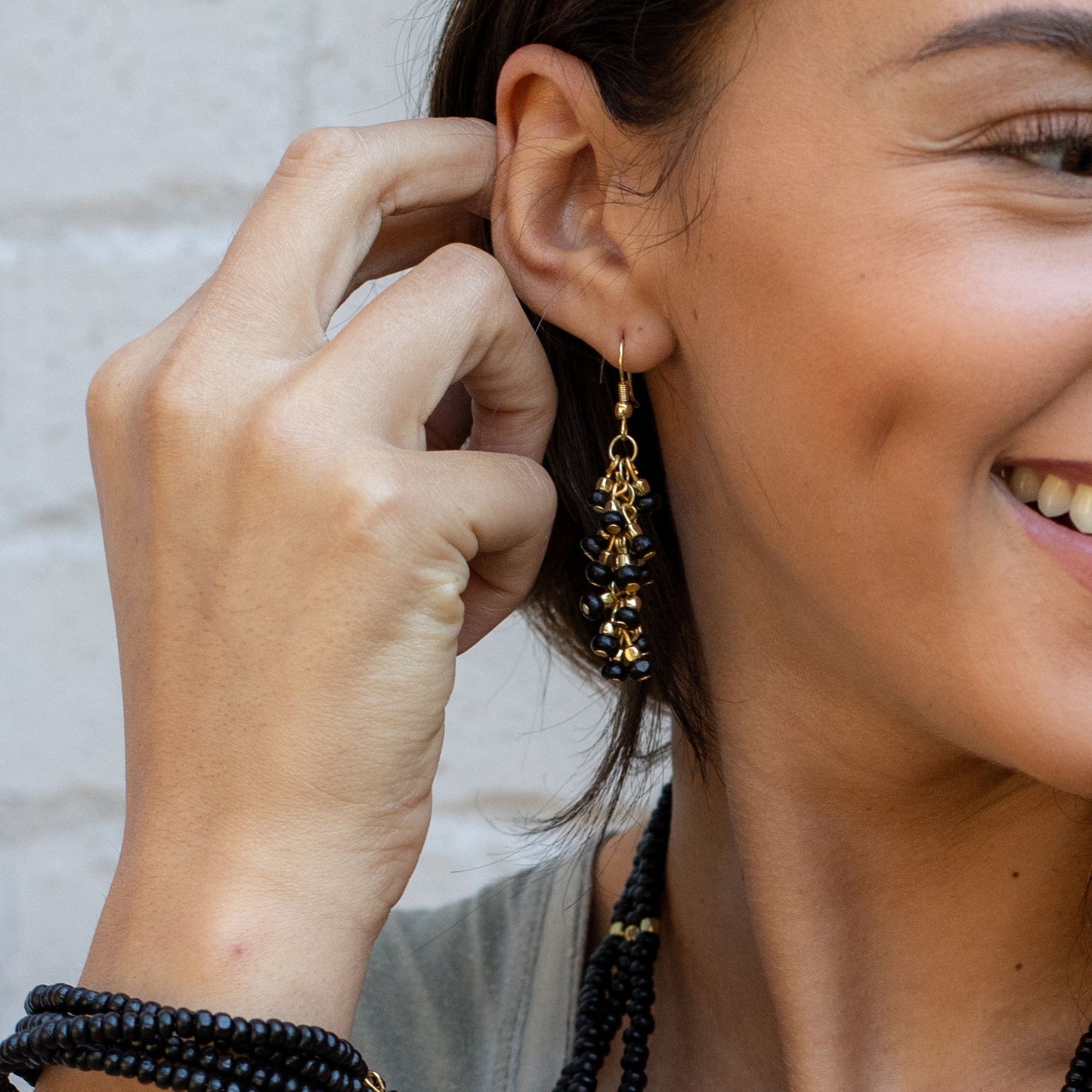 Drop Cluster Earrings