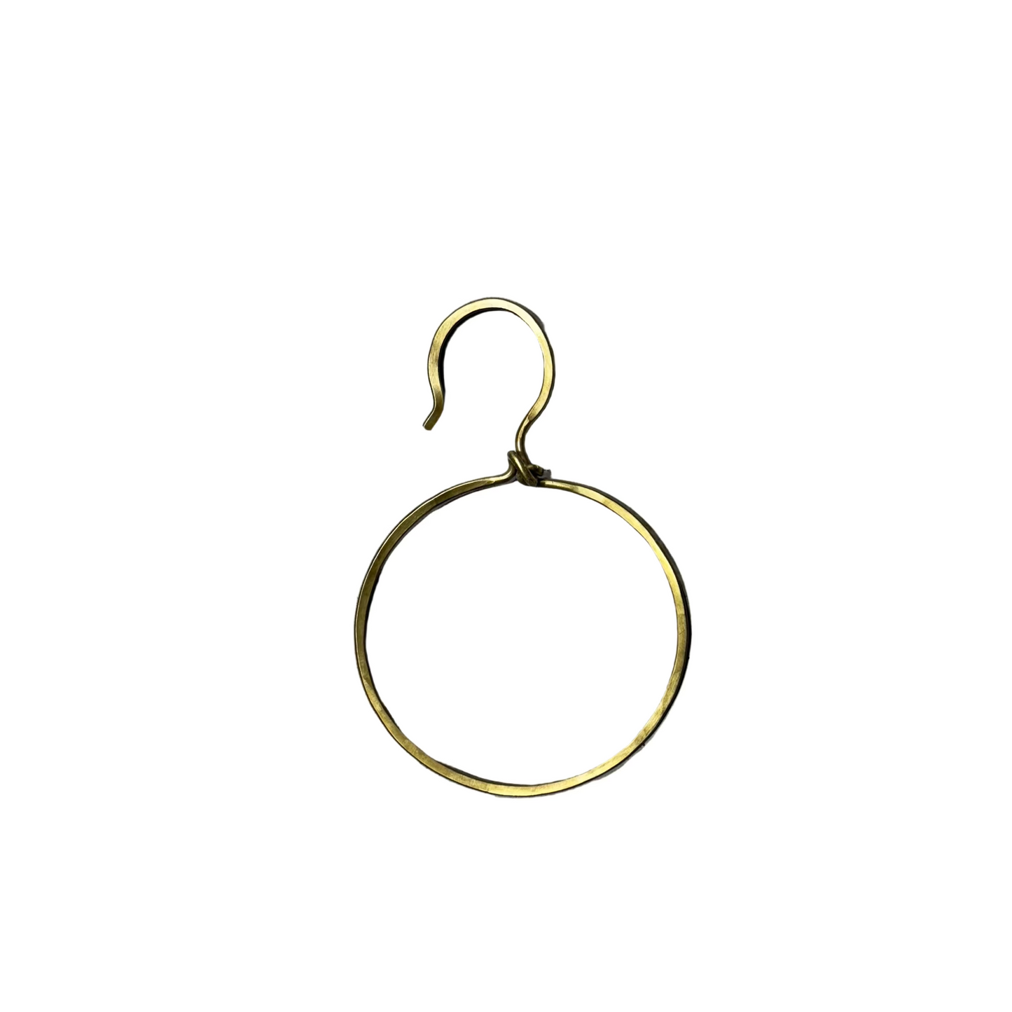 Brass Colored Metal Ring w/Hook