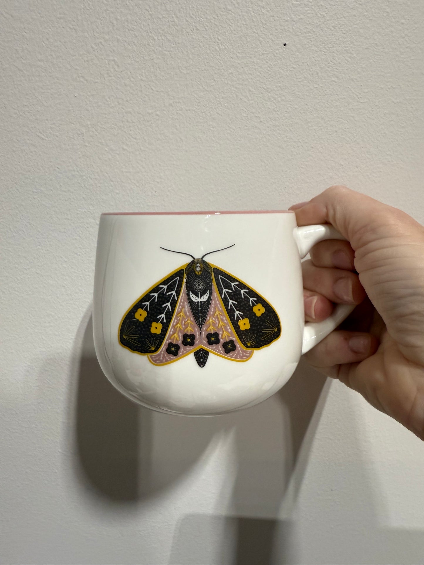 Butterfly +Bee Mug,Colored Rim, 4 Styles © 12 oz.