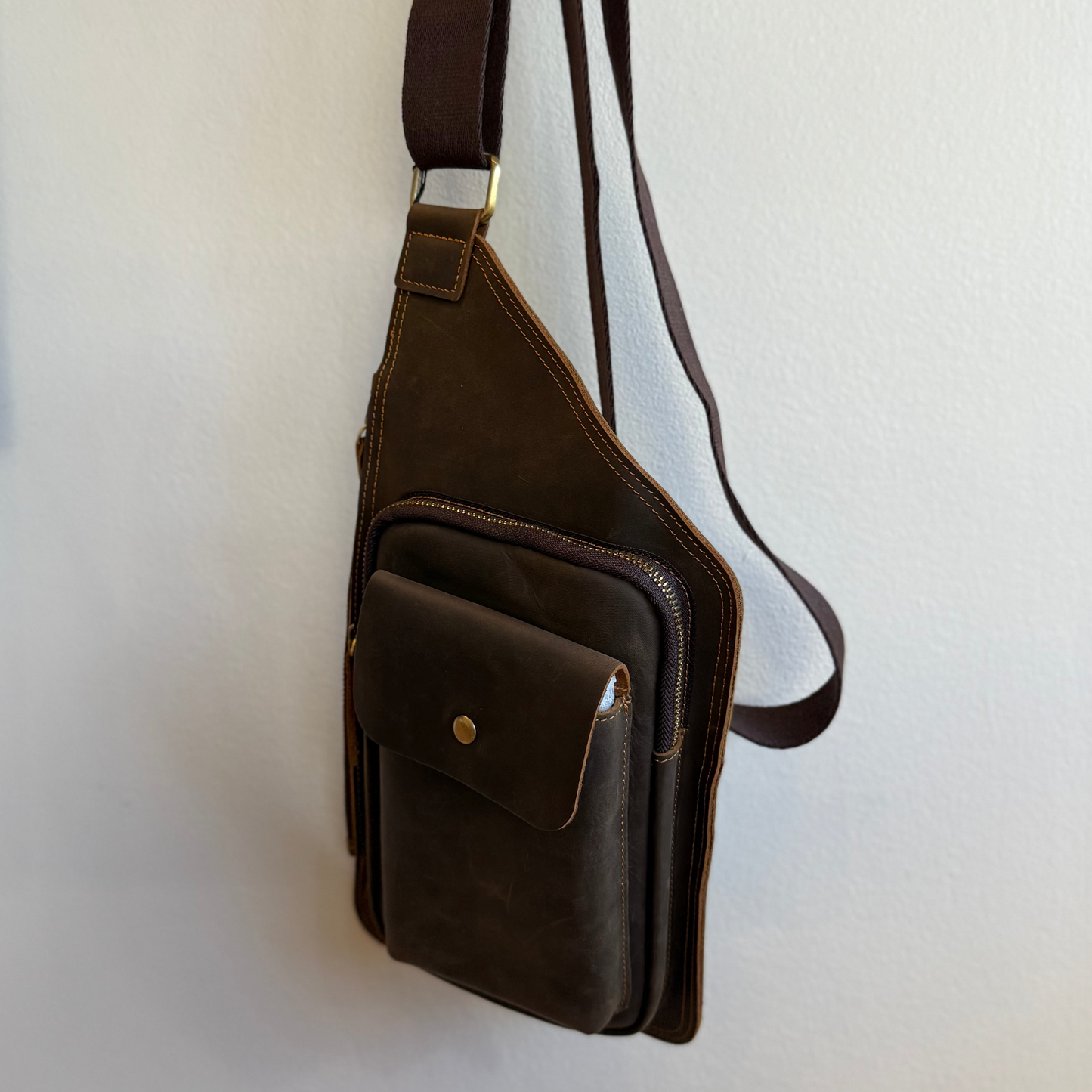 Brown Crossbody Unisex Purse