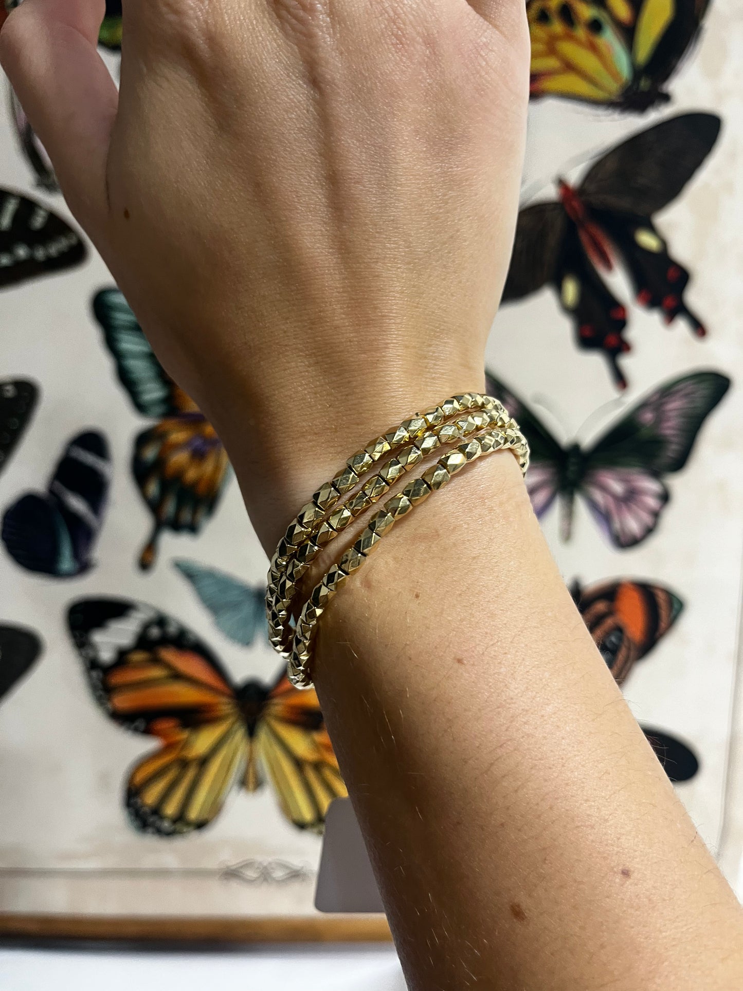 3pc Gold Bracelet Stack