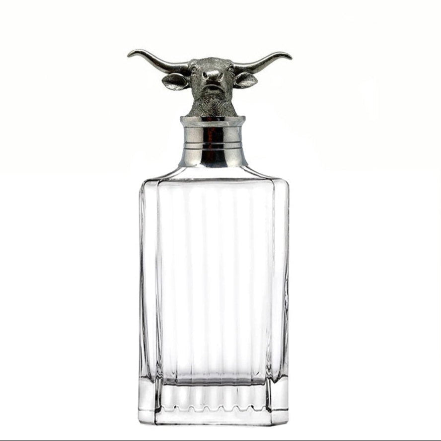 Crystal Whiskey Decanter Longhorn