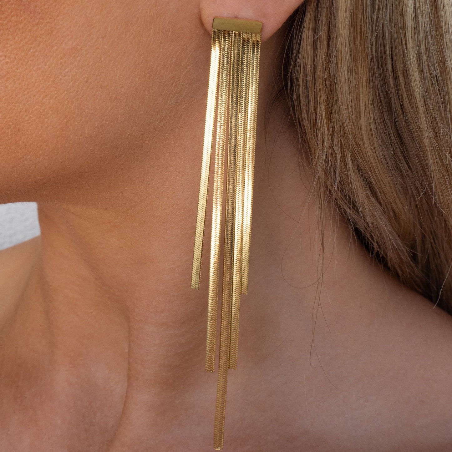 Gold Tassel Earrings