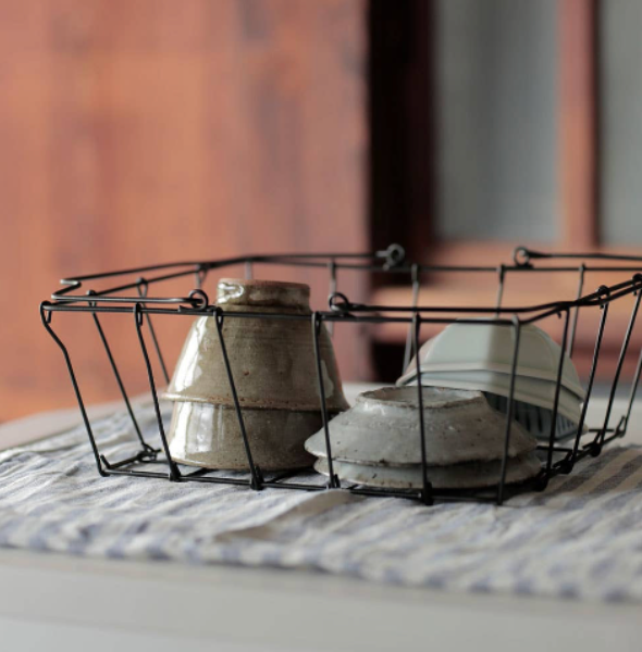 Small Market Basket Black Wire