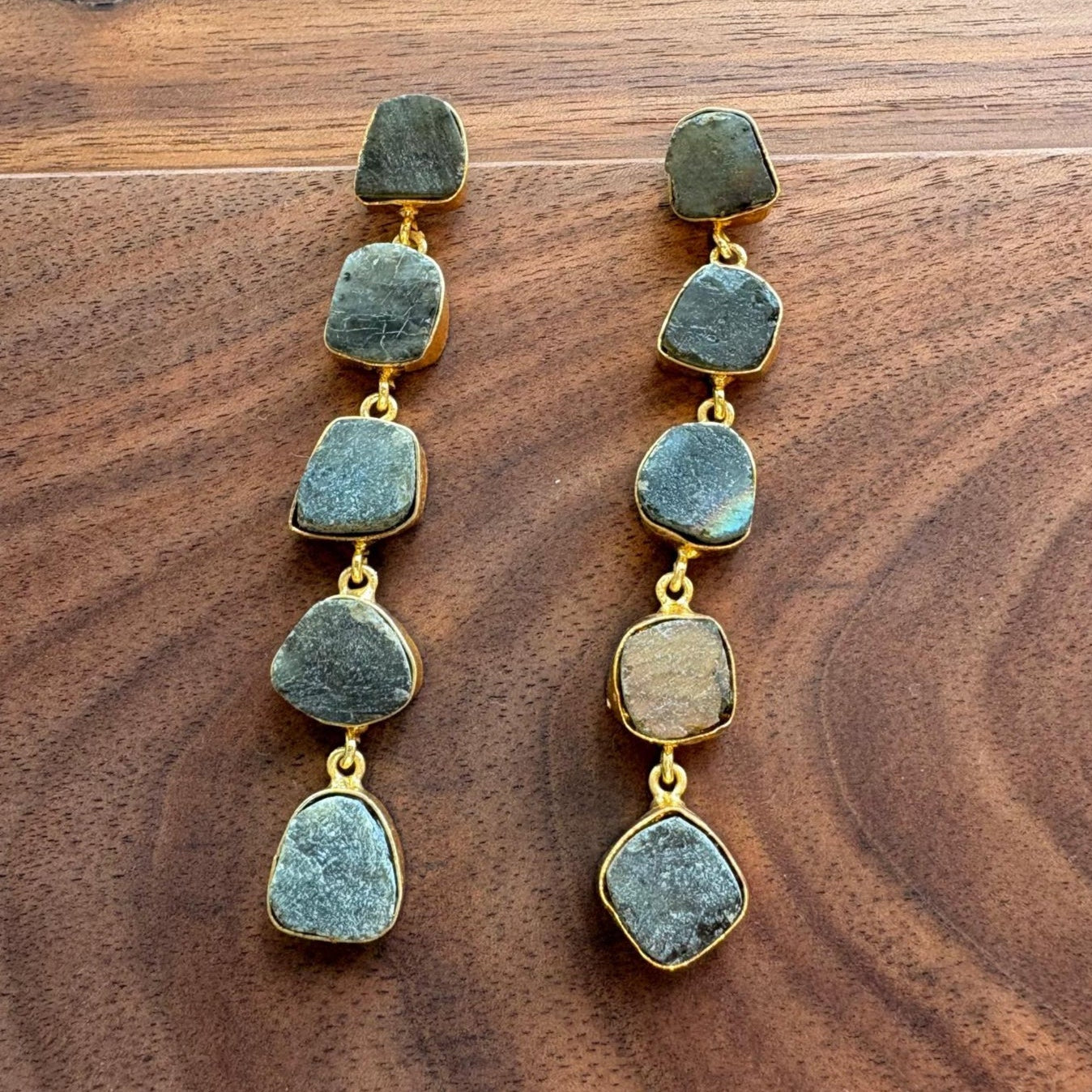 Natural Stone Dangle Earrings