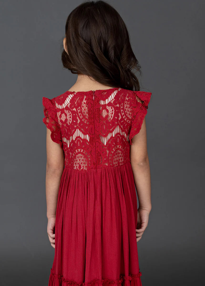 Macy Dress in Crimson - Toddler