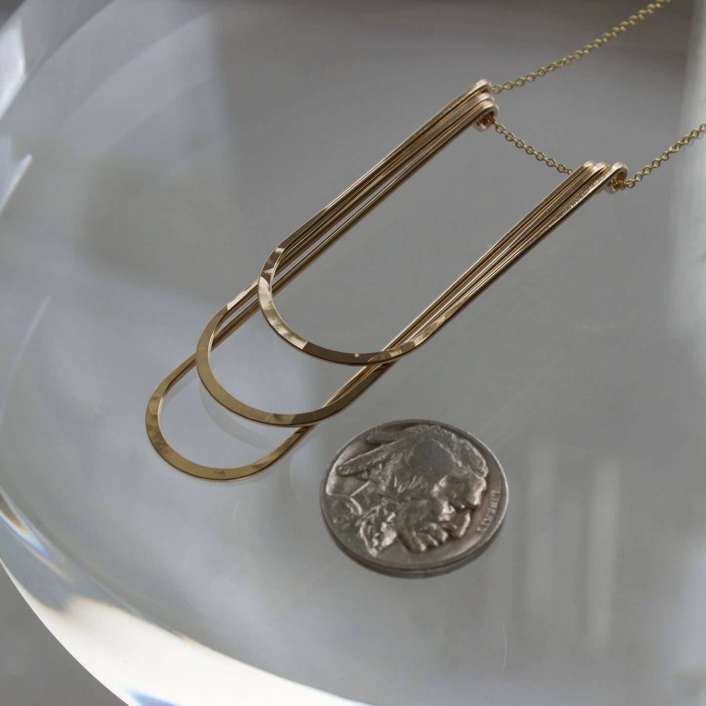 L.Greenwalt Jewelry Waterfall Necklace, Silver