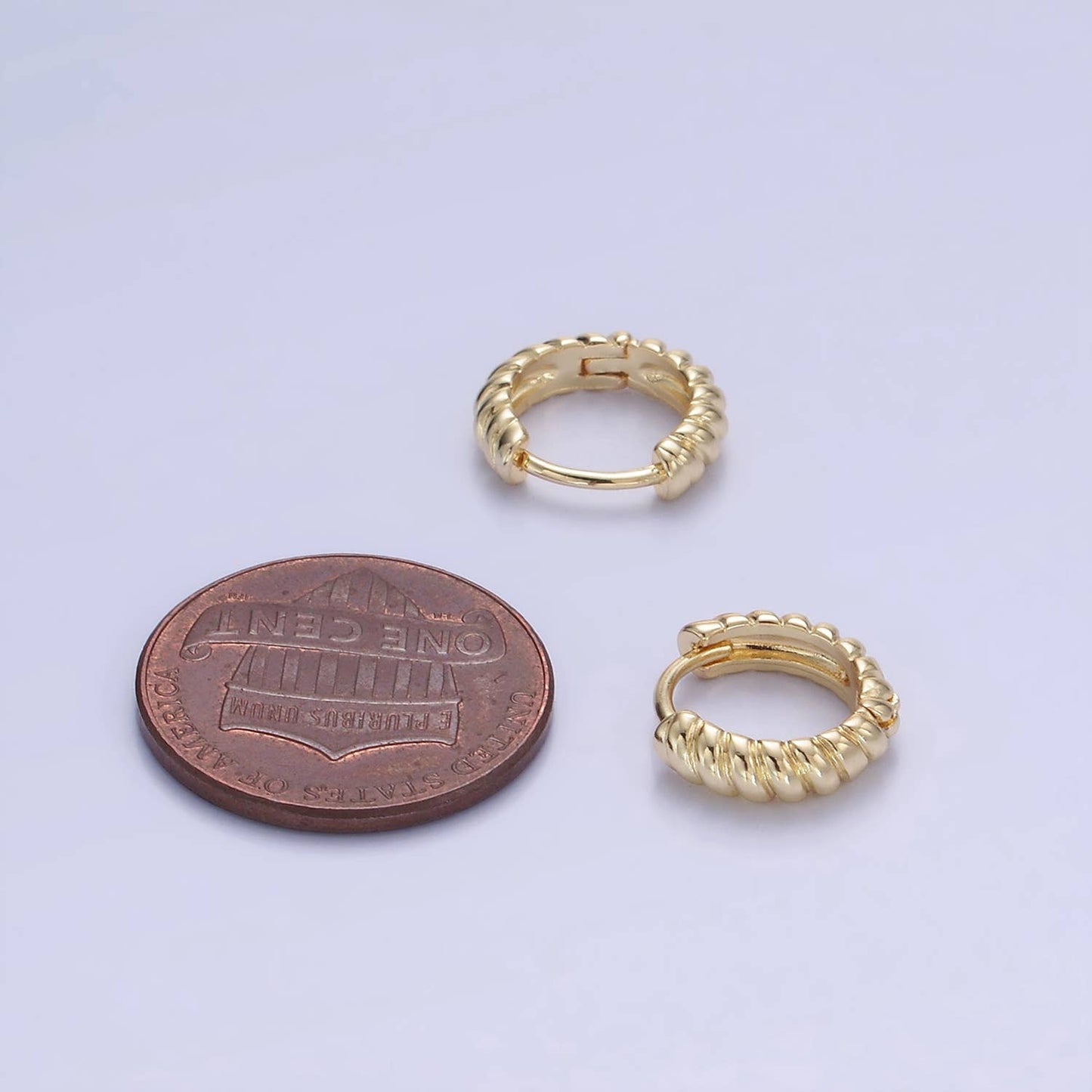 Croissant Huggie Earrings 14K Gold Filled