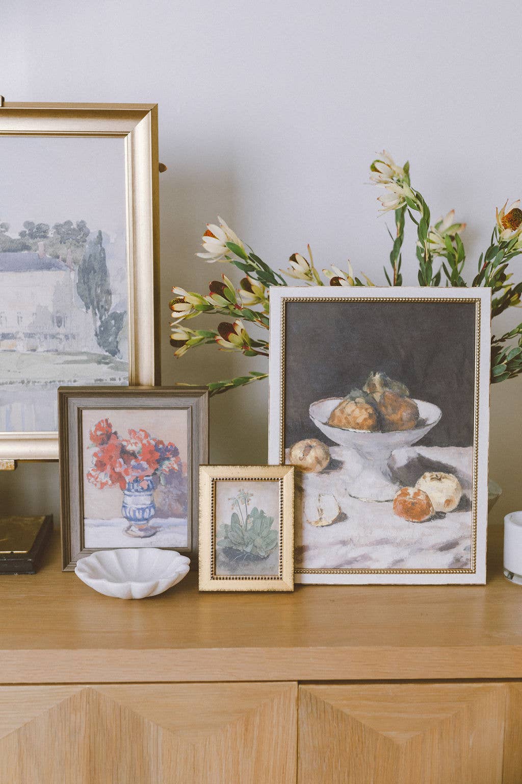 Pears Still Life Framed Antique Art