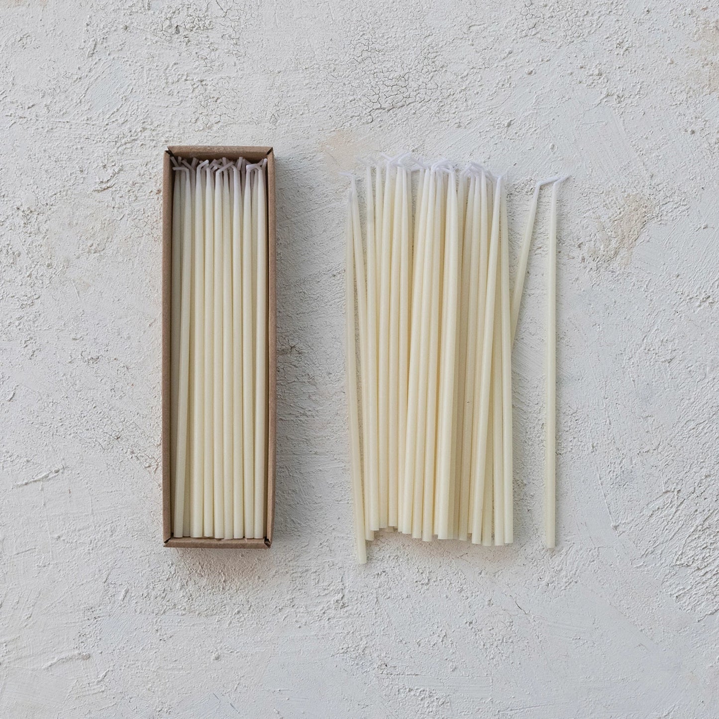 WHITE - Thin Taper Candles