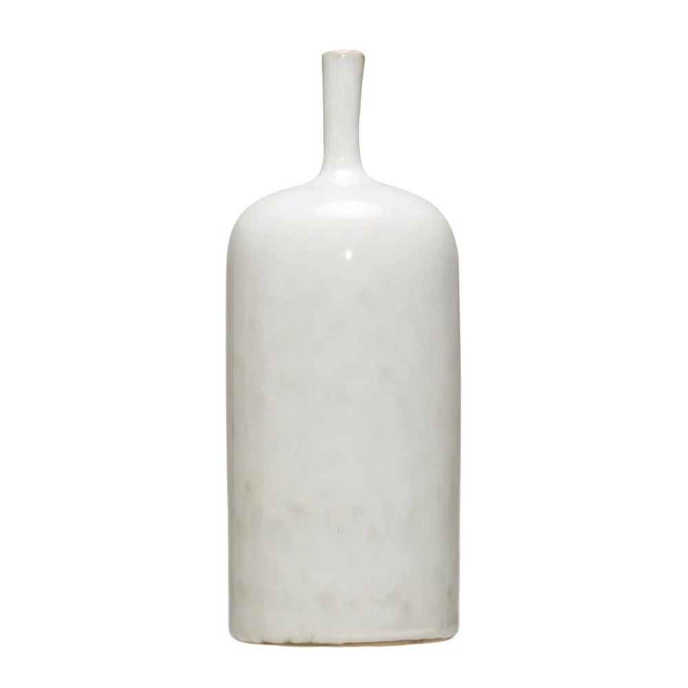 5" x 12.5" Stoneware Vase With Glaze