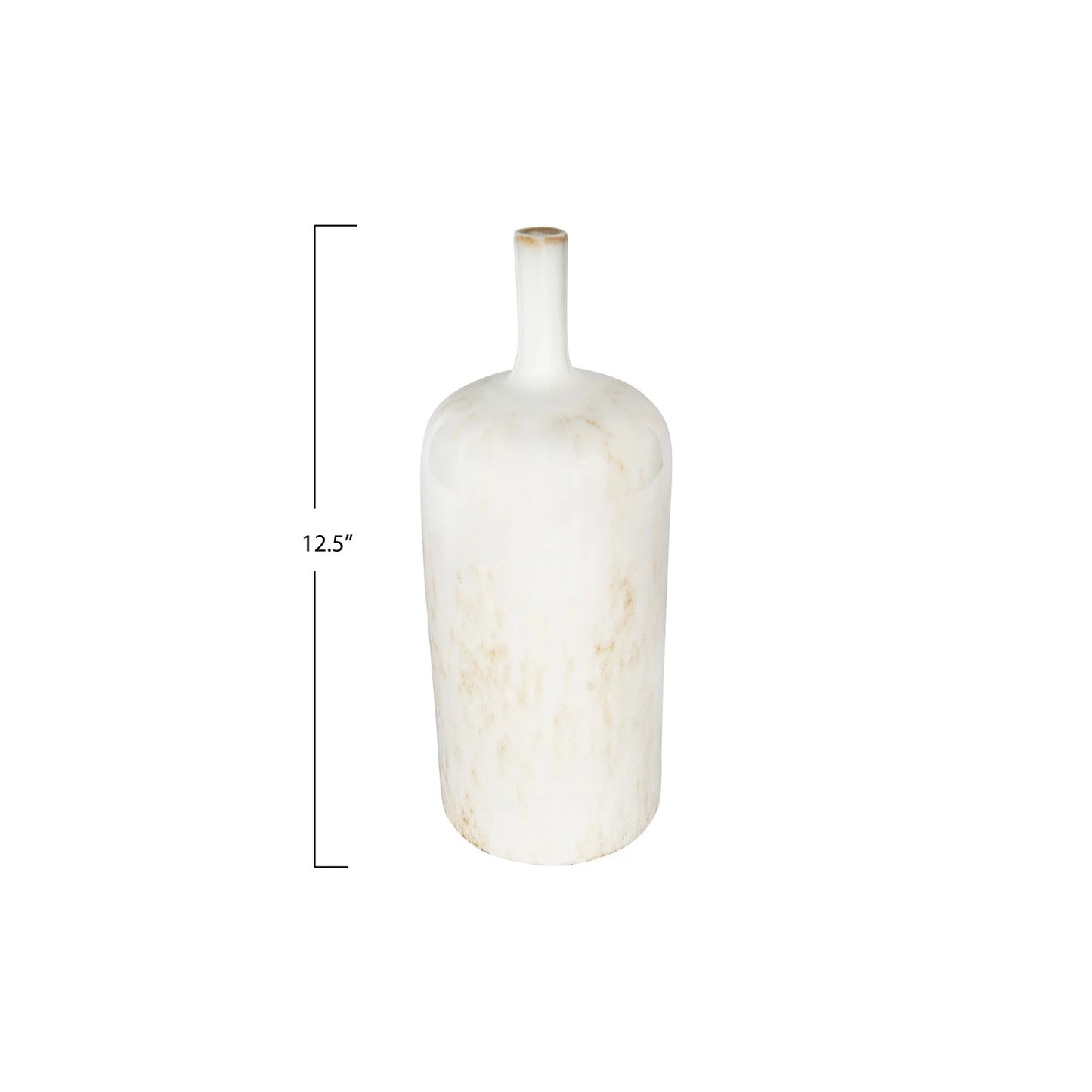 5" x 12.5" Stoneware Vase With Glaze