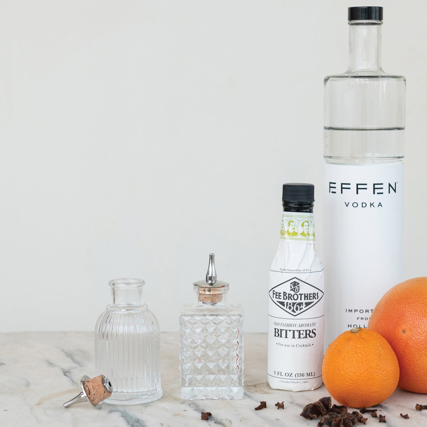 Glass Bitters Bottle with Spout