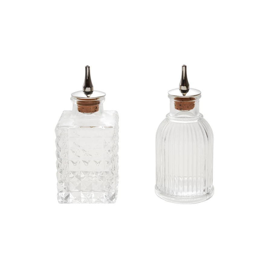 Glass Bitters Bottle with Spout