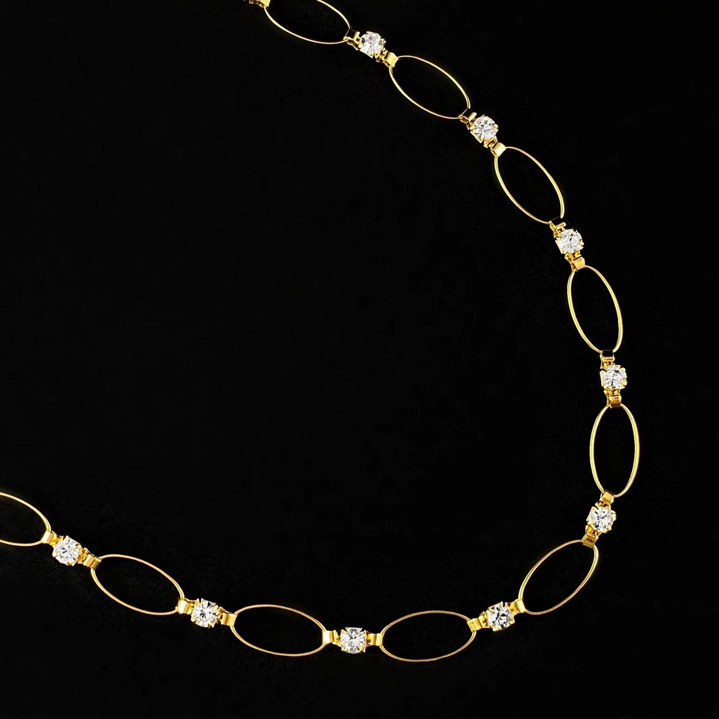 Eyelet Crystal Necklace
