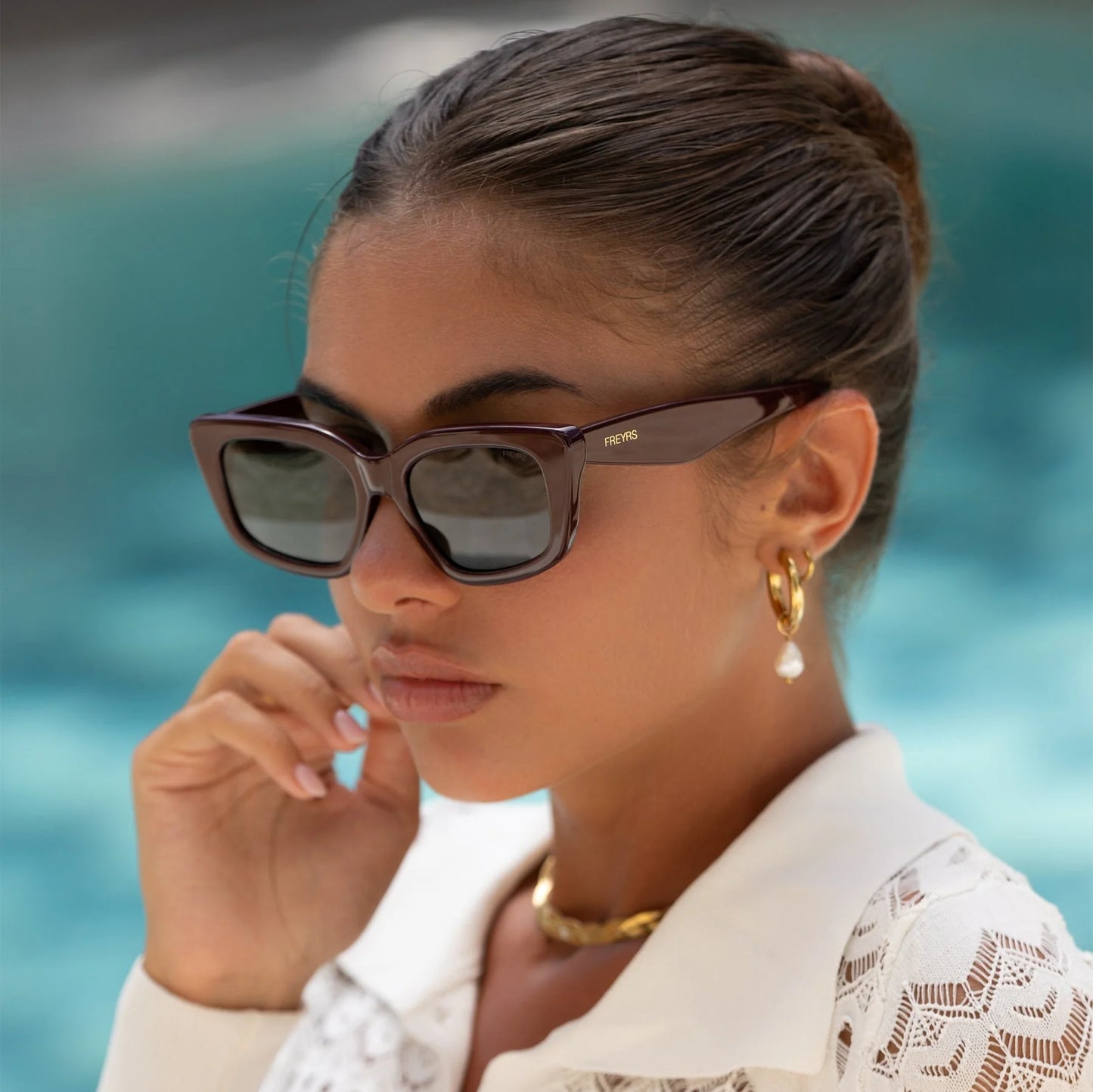 Freyrs Beatrix Maroon Sunglasses