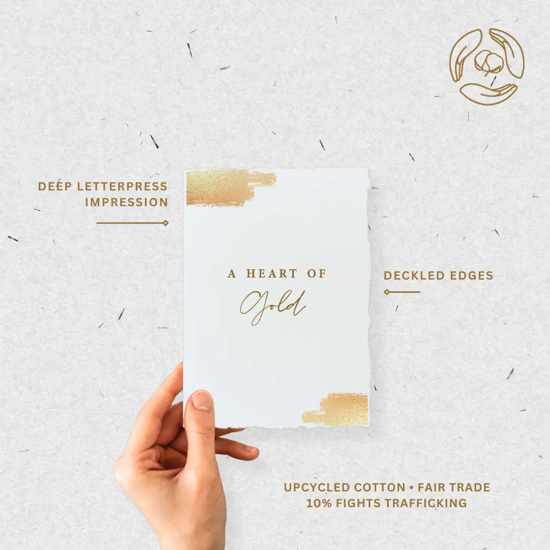 "A Heart of Gold" Foil Greeting Card