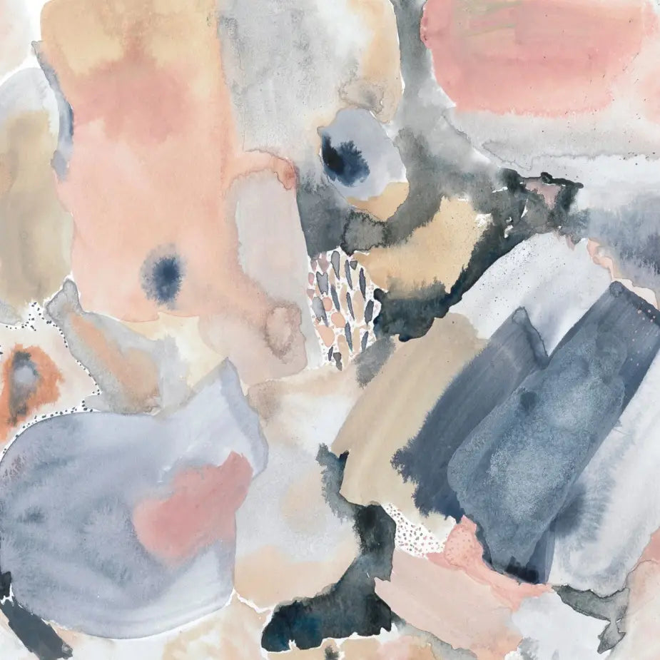 Pink Abstract "the Baker" Gift Wrap Roll (3 Sheets)