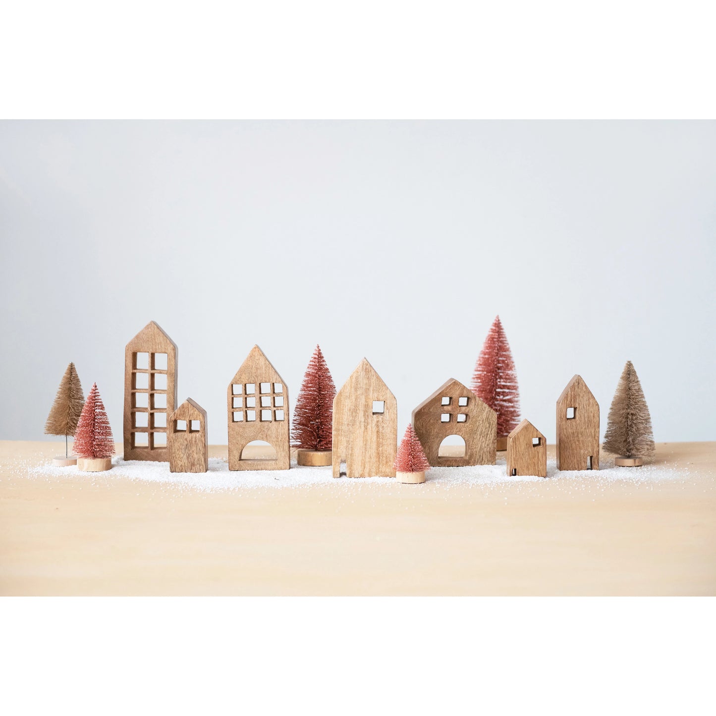 Mango Wood Houses, Set of 7