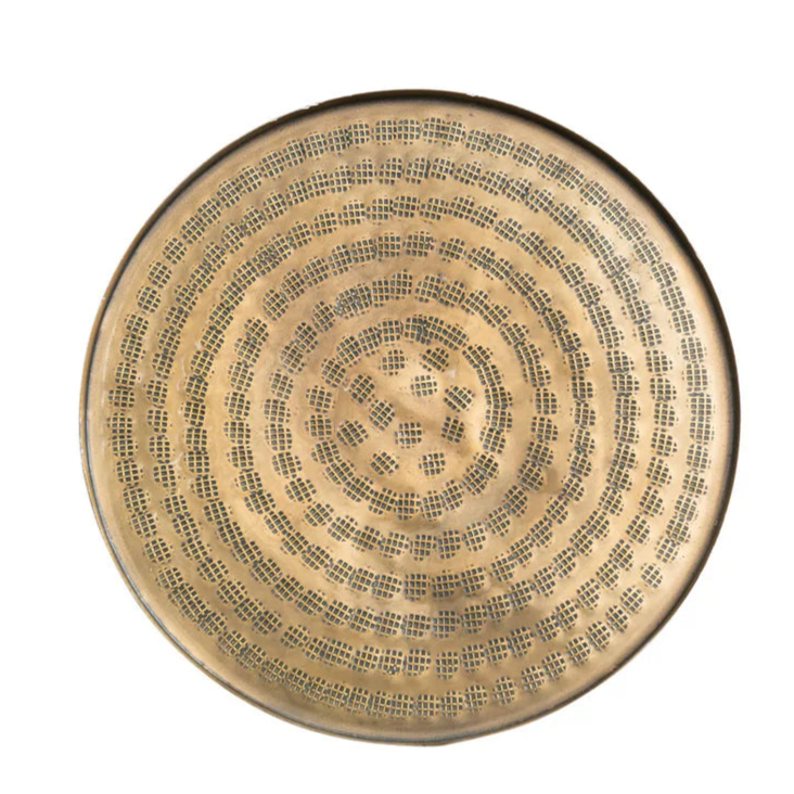 Debossed Metal Tray, Antique MEDIUM