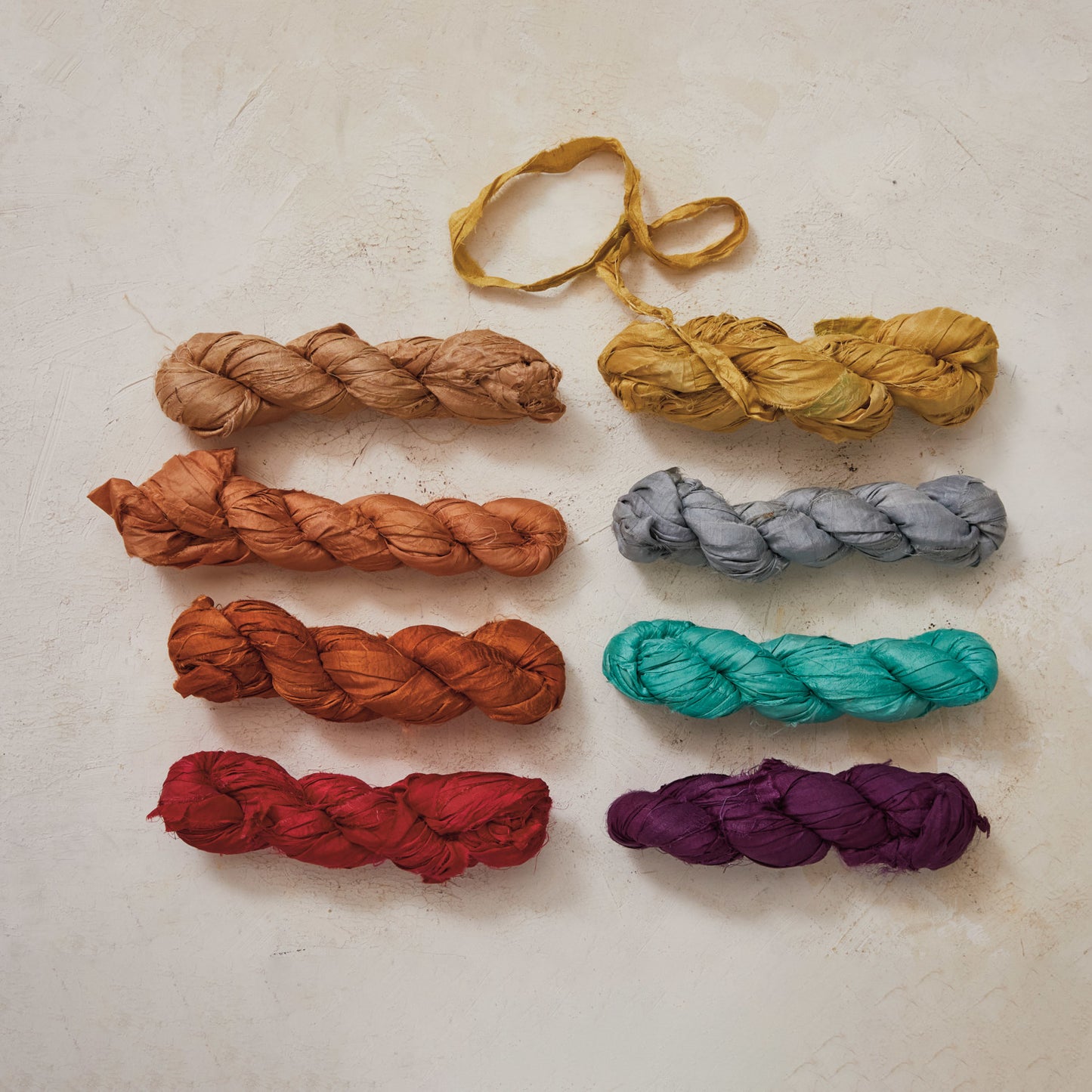Torn Silk Ribbon Khaki