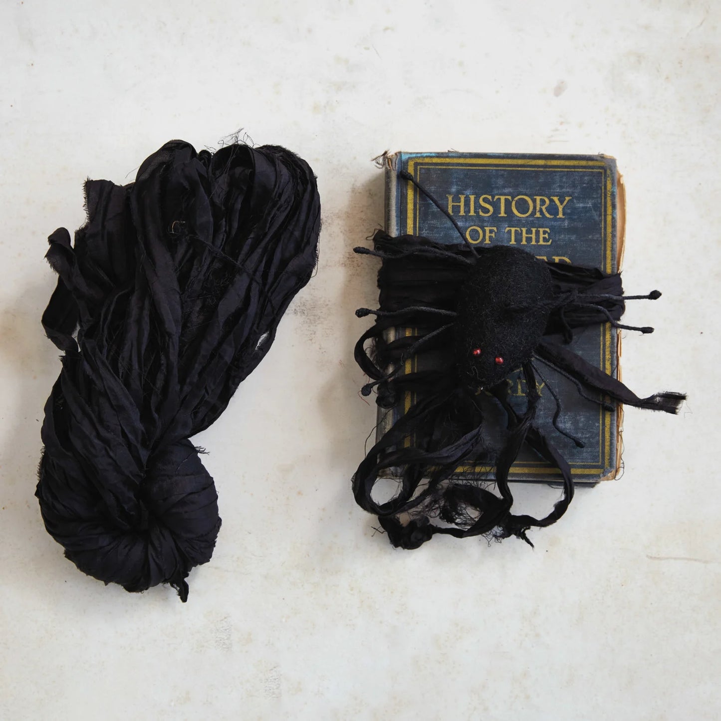 Torn Silk Ribbon - Black