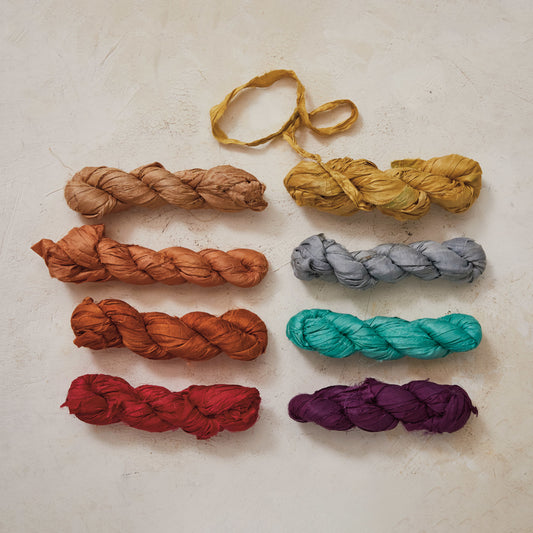 Torn Silk Ribbon- Pumpkin