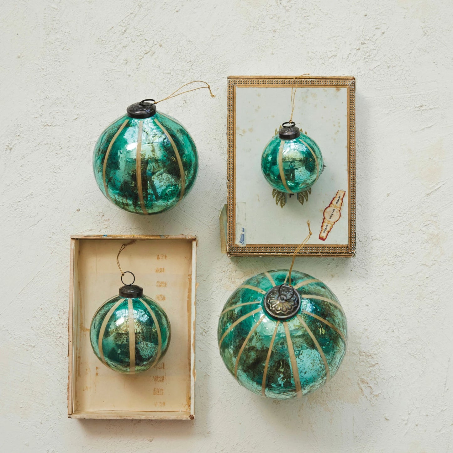 3" Recycled Glass Ball Ornament