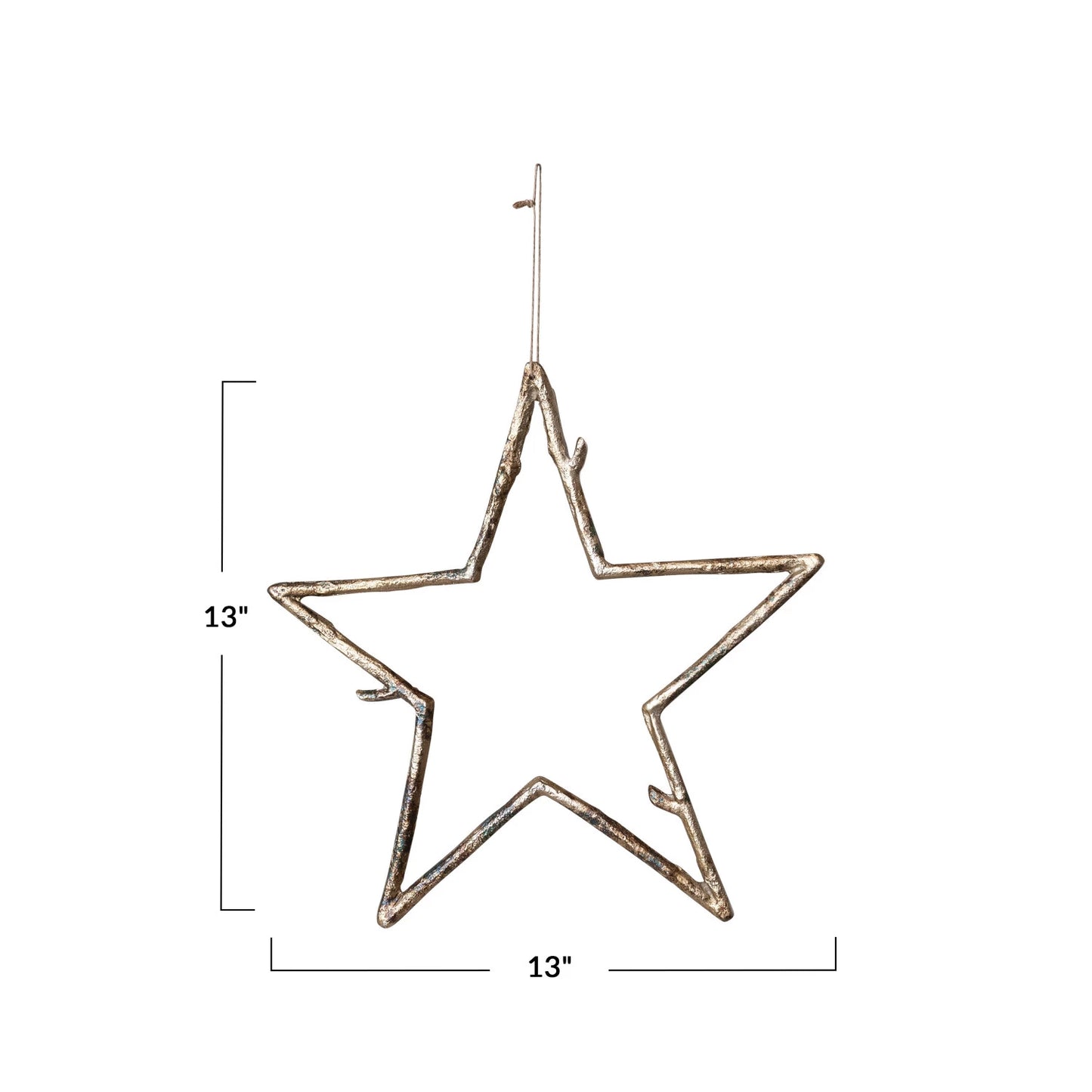 XL Metal Twig Star Ornament