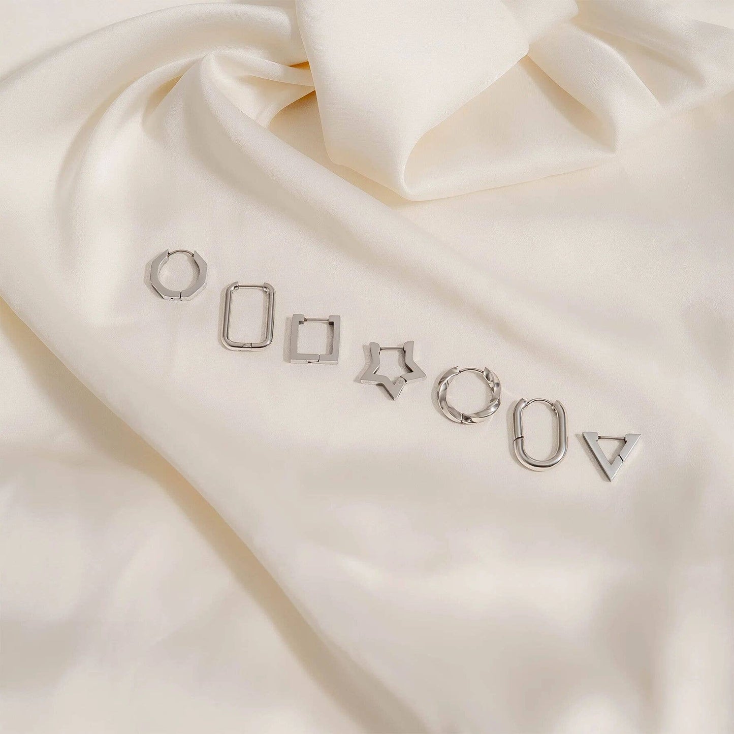 18K Gold  Oval Huggie Earrings