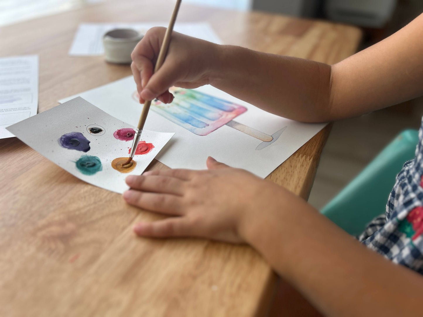 All in One Kids Watercolor Mini Prints + Postcards: Fruits