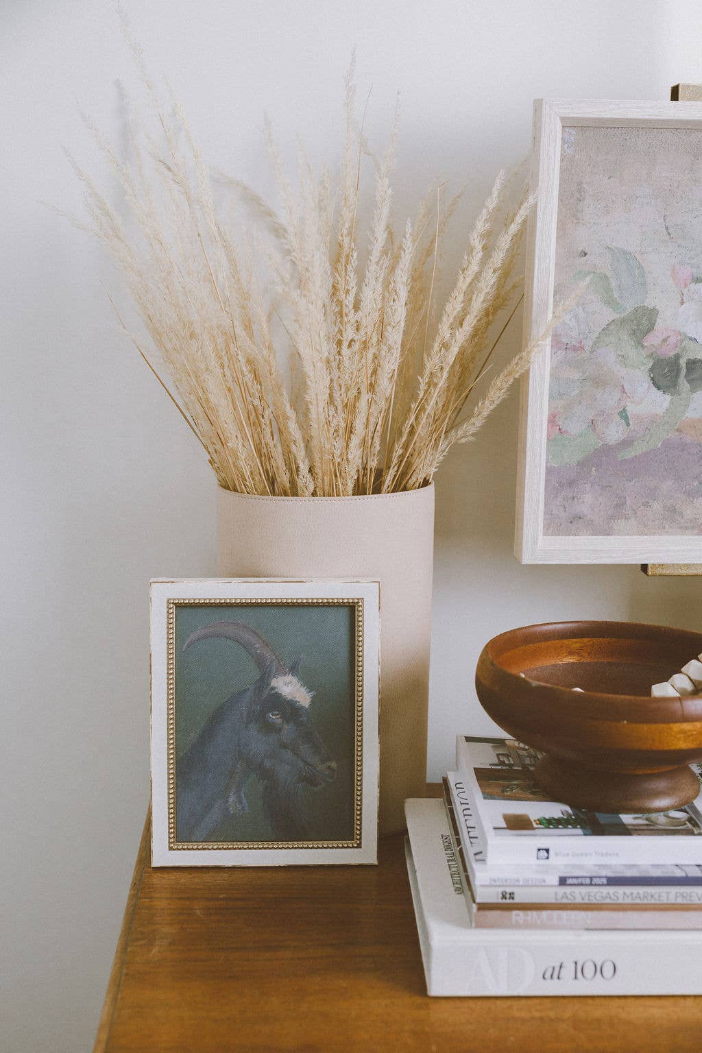 The Goat Framed Antique Art