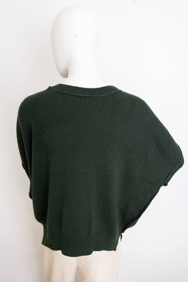 Green Cozy Mood Oversized Pullover Sweater