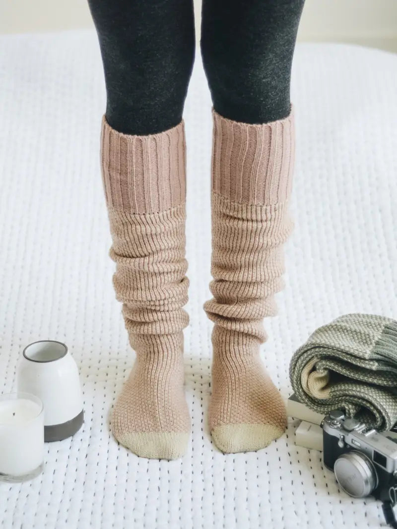 Knee High Socks/Beige
