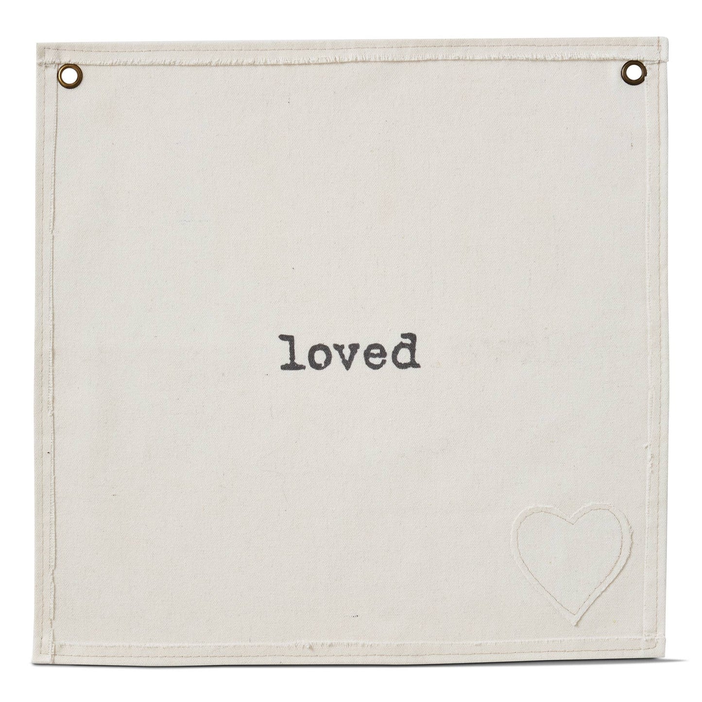 Loved Wall Art Natural Cotton