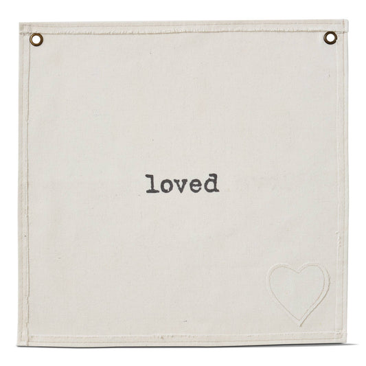Loved Wall Art Natural Cotton