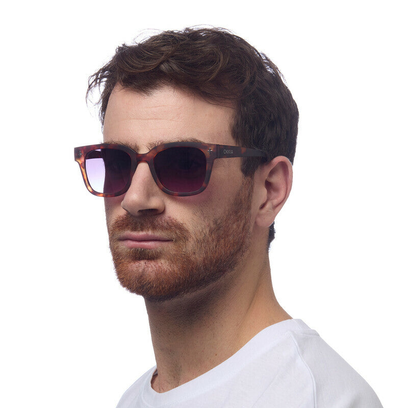 GIOVANNI Sunglasses, Tortoise Color with blue ends