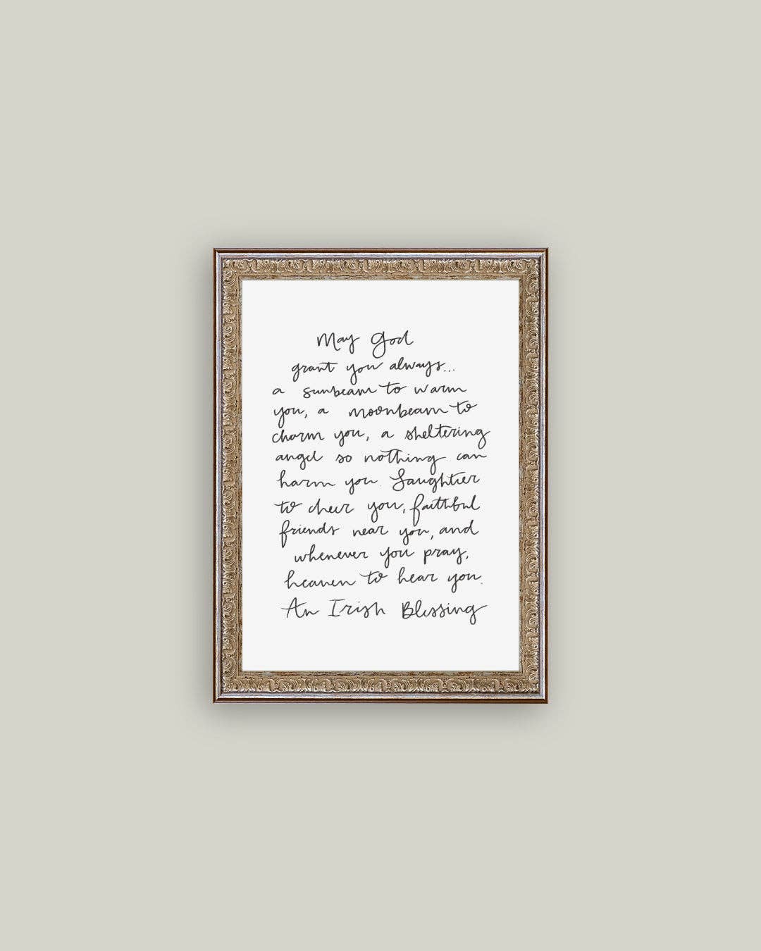 May God Grant You Framed Antique Print