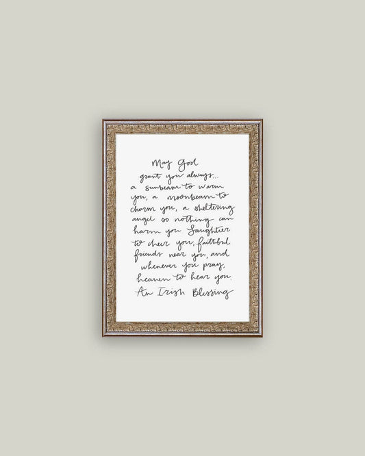 May God Grant You Framed Antique Print