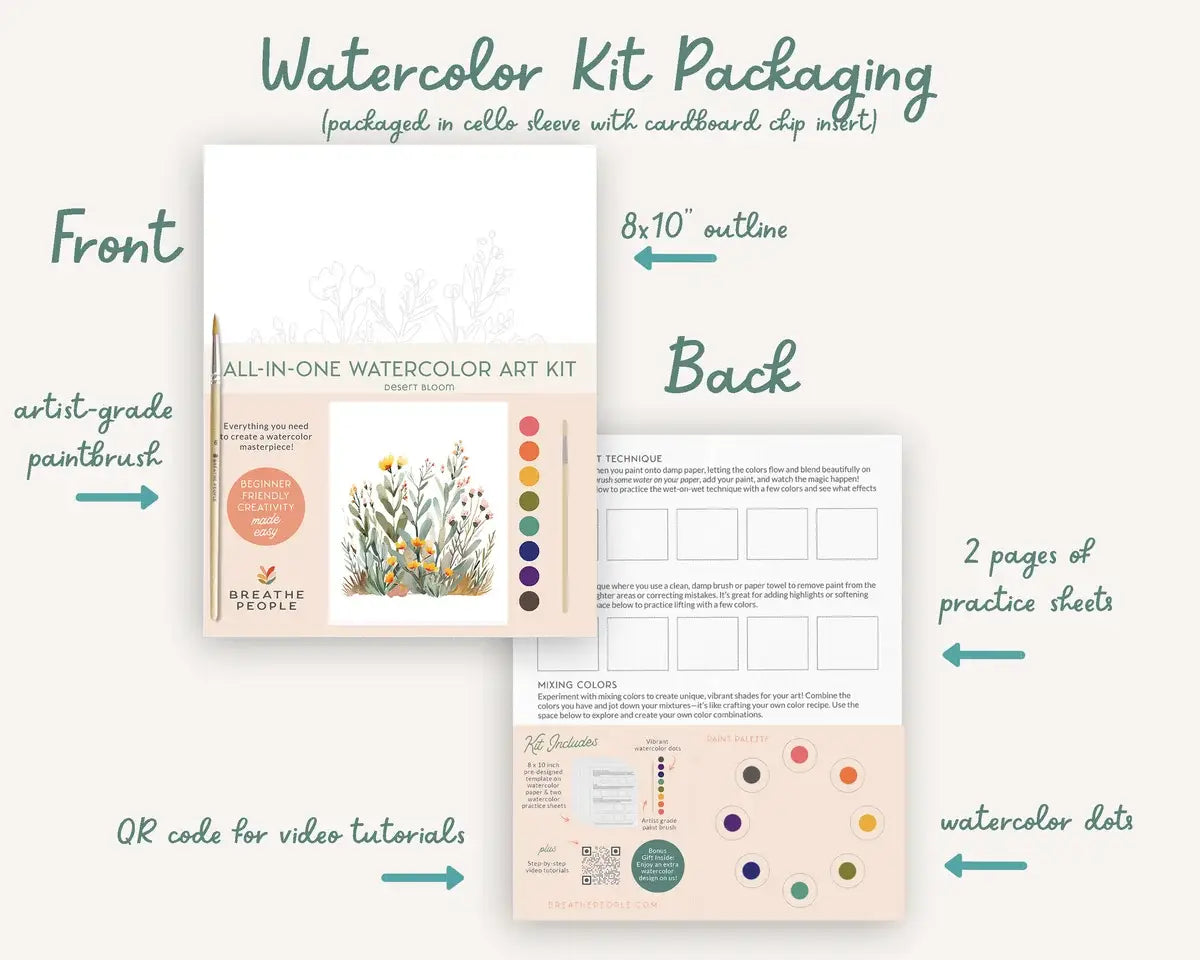 All-In-One Watercolor Paint Set - Desert Bloom
