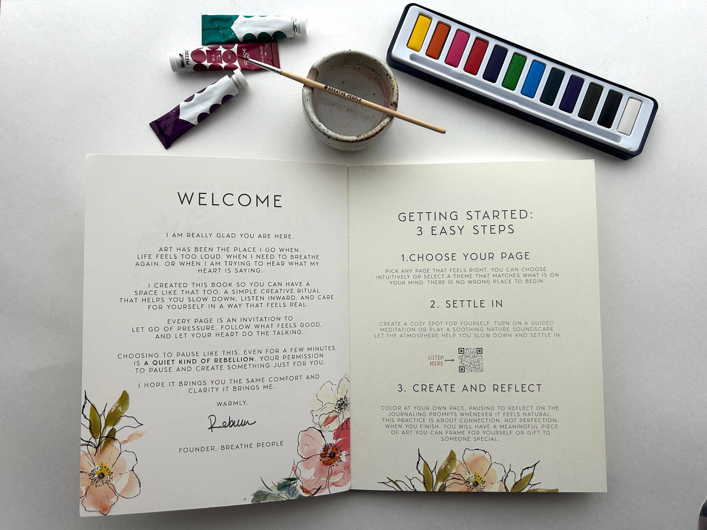 Meditative Art Book, 16 Pages of Guided Creative Ritual