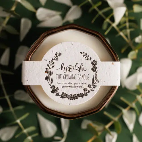 Astrid | Growing Candle, flower seed-label, eco-friendly