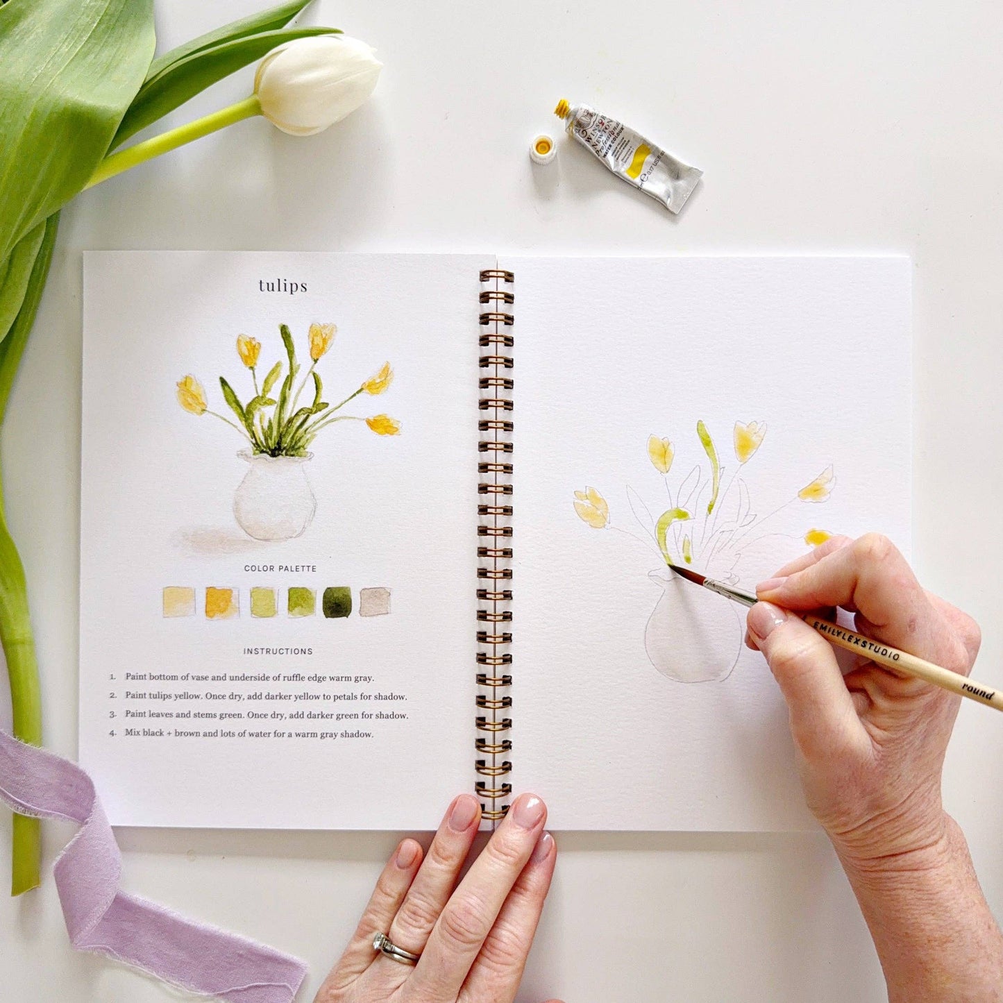 Spring watercolor workbook