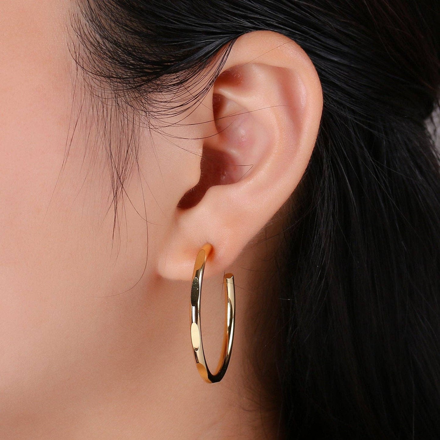 Gold Hoop Earring Minimalist