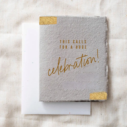 "Calls For A Huge Celebration" | Grad Wedding Greeting Card